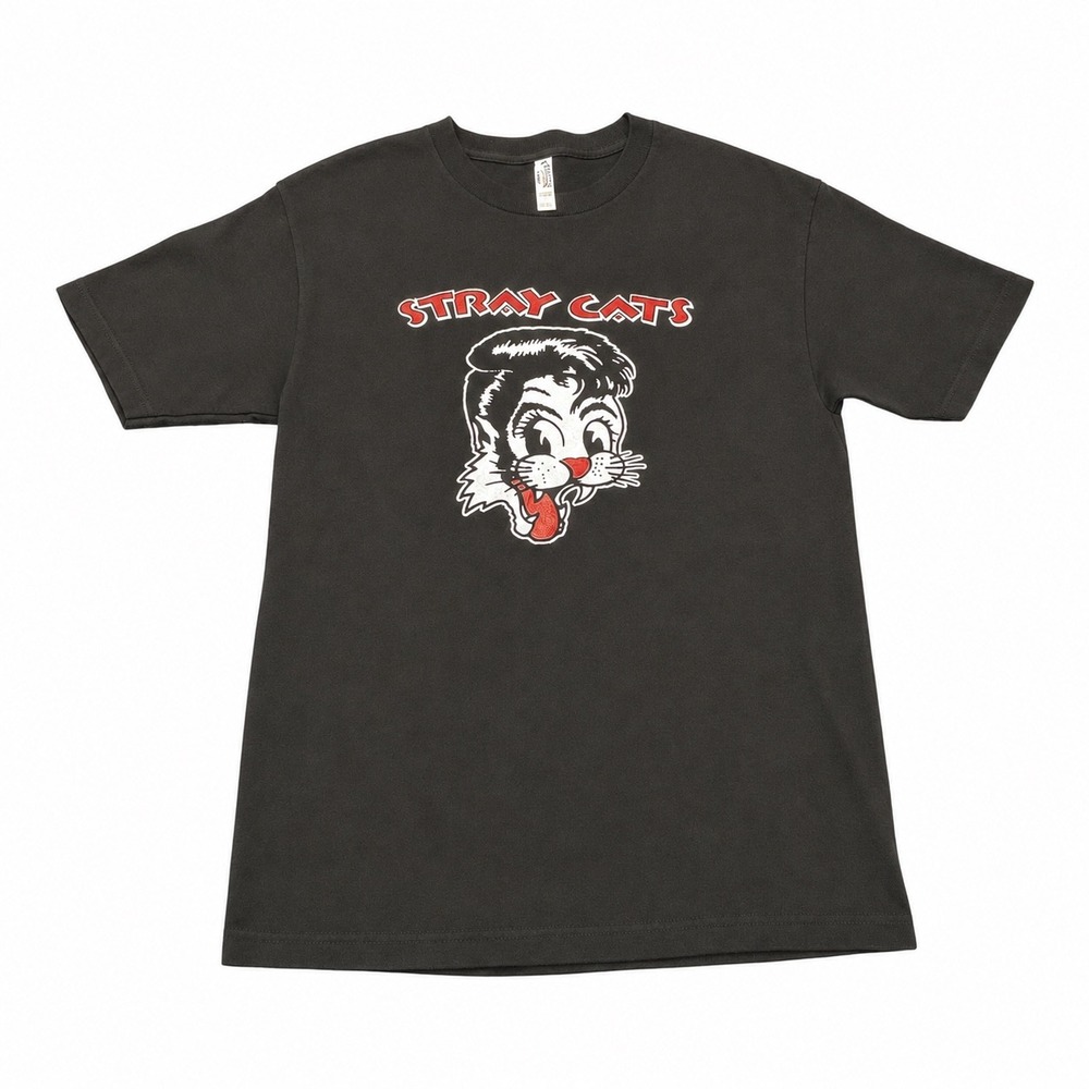 Stray Cats Rockabilly Band Graphic T-Shirt Black Mens Size M Rock n Roll Tee